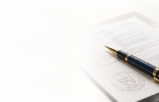 Tax consultation with documents and seal